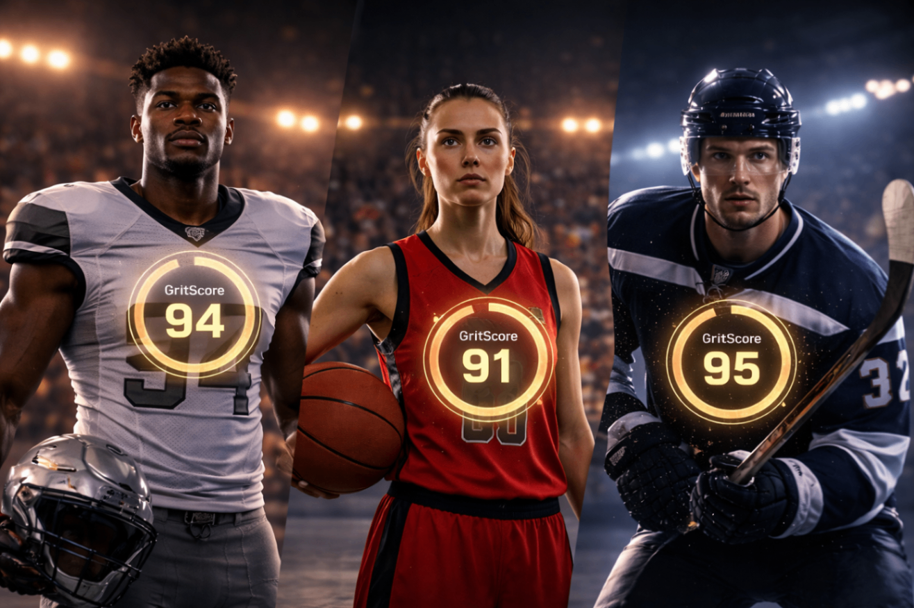 Athletes with GritScore performance metrics